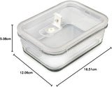 [5-Pack] Food Prep & Storage Glass Containers with Lids - Airtight Glass Meal Prep Containers Reusable