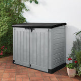 1200L Outdoor Garden Storage Box, Polypropylene Storage Unit, Grey
